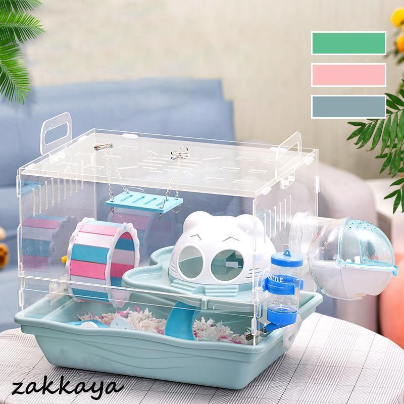 【楽天スーパーセール】ハムスター ケージ カラーランニングホイール 給水ボトルなど含めて7点セット ..