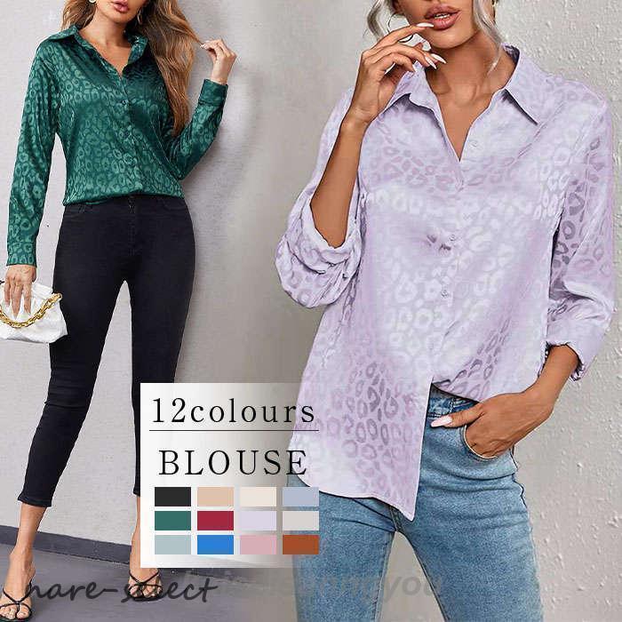 シャツブラウスレディース春秋トップ...