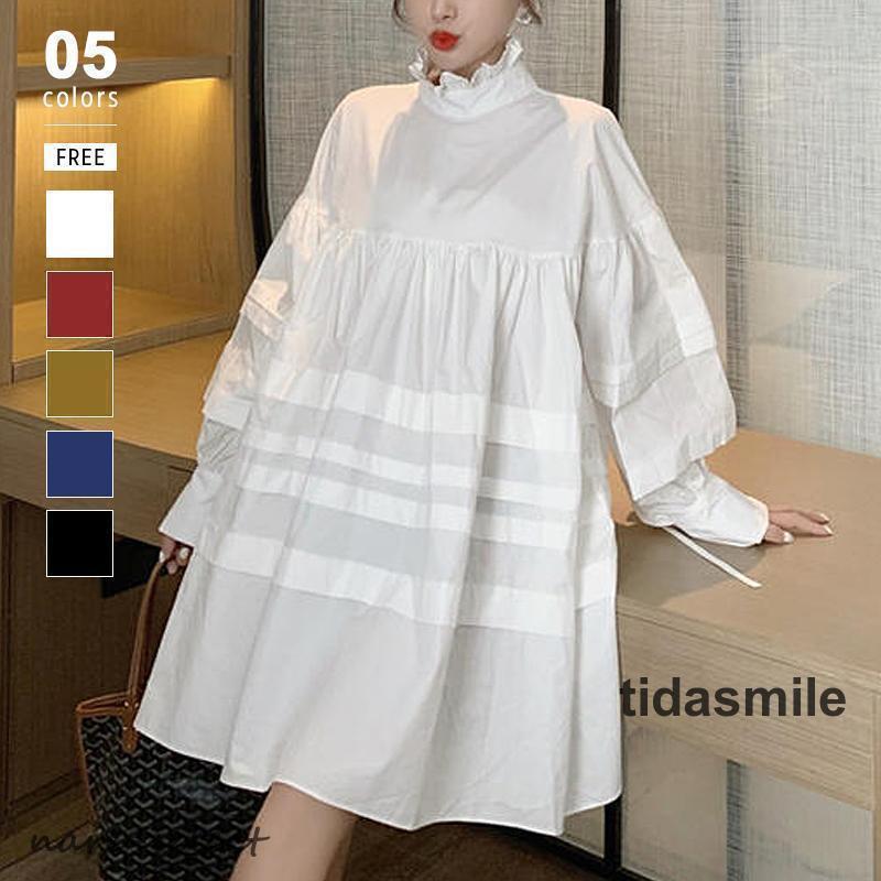 ワンピース長袖aラインレディースシ...