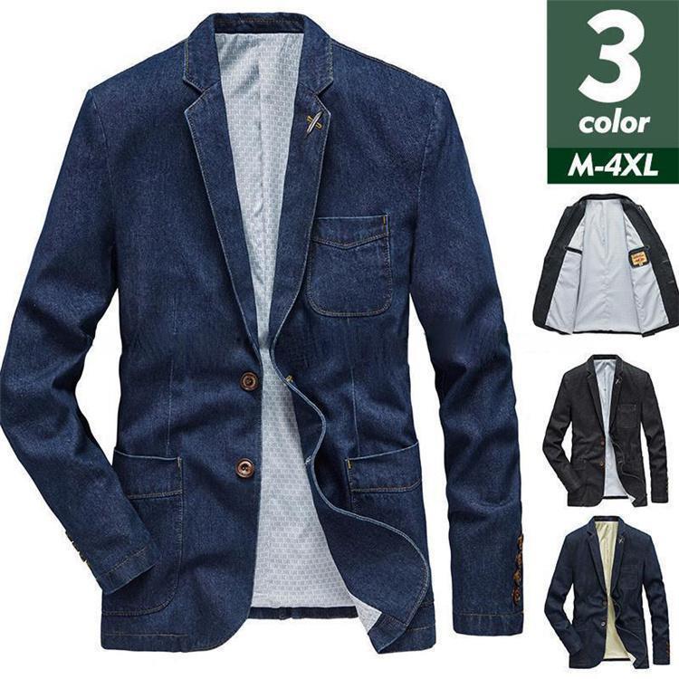 テーラードジャケットメンズデニムデ...