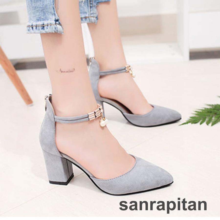 パンプス ストラップ おしゃれ 上品 かわいい 歩きやすい 痛くない 通勤 黒 肌色 スエード チャンキーヒール セパレートパンプス ハイヒール ポインテッドトゥ