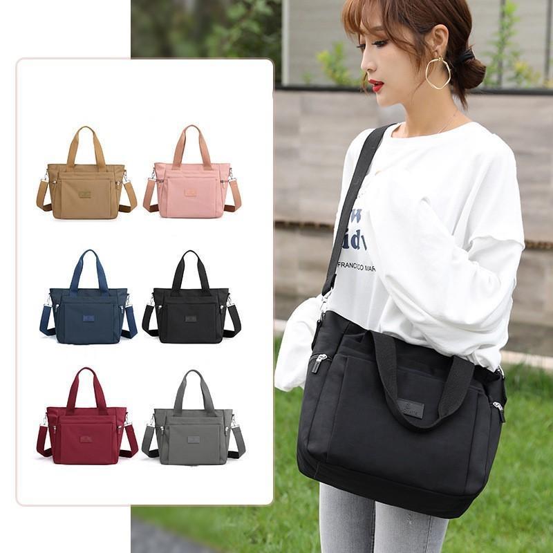 【楽天スーパーセール】ショルダーバッグ トートバッグ レディース ナイロン 2way 収納 マザーズバッグ 旅行 シンプル 大容量 A4 防水 大きめ 通学 通勤(4)