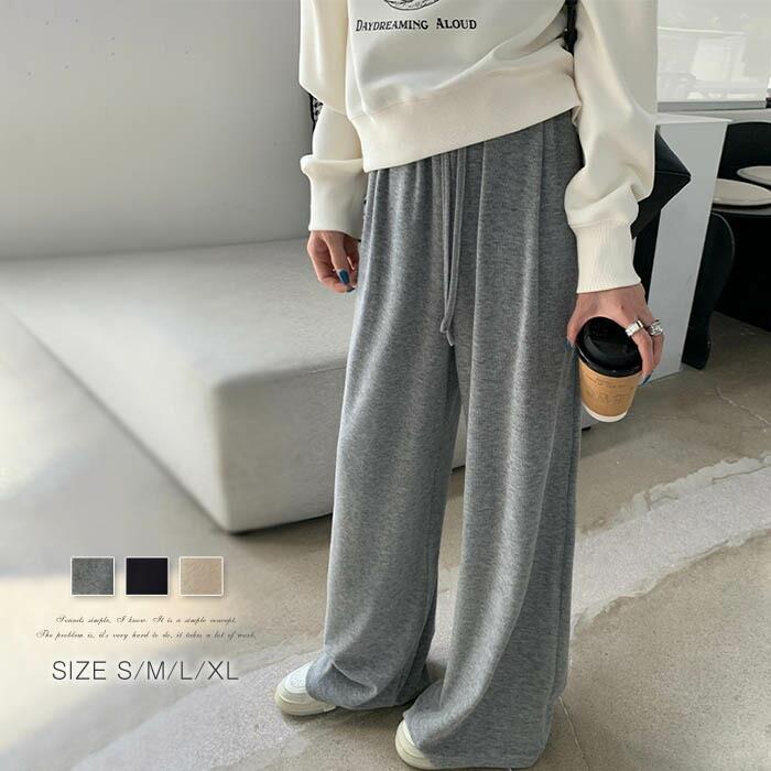 Rakuten - ワイドパンツ レディース リポン ボトムス ギャザー 春秋 春 夏 秋 パンツ レディースパンツ スラックス 大人パンツ キレイめ エレガント 大人 お洒落 無地 ワイド パンツ 美シルエット ハイウエスト 通勤 通学 日常 通勤 オフィス 黒ブラック