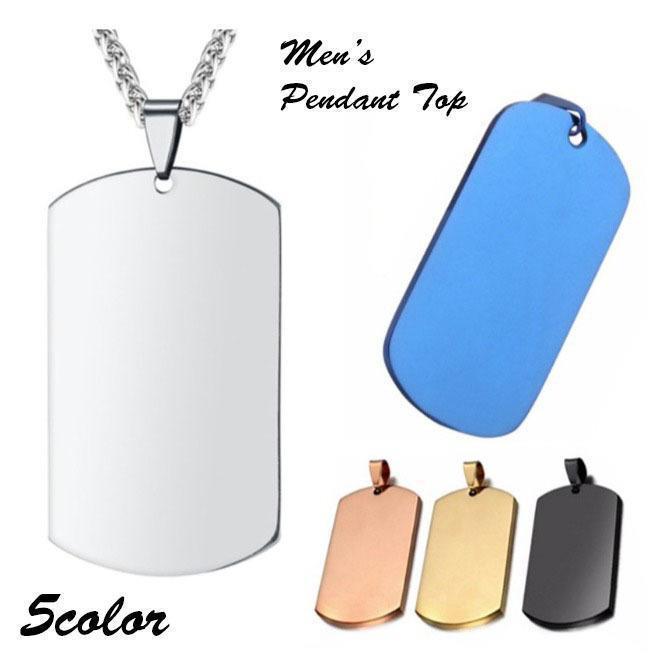 ペンダントトップ ペンダントヘッド ペンダント メンズ アクセサリー ドッグタグ スクエア 四角 シンプル 無地 おしゃれ かっこいい 男性 女性 ユ