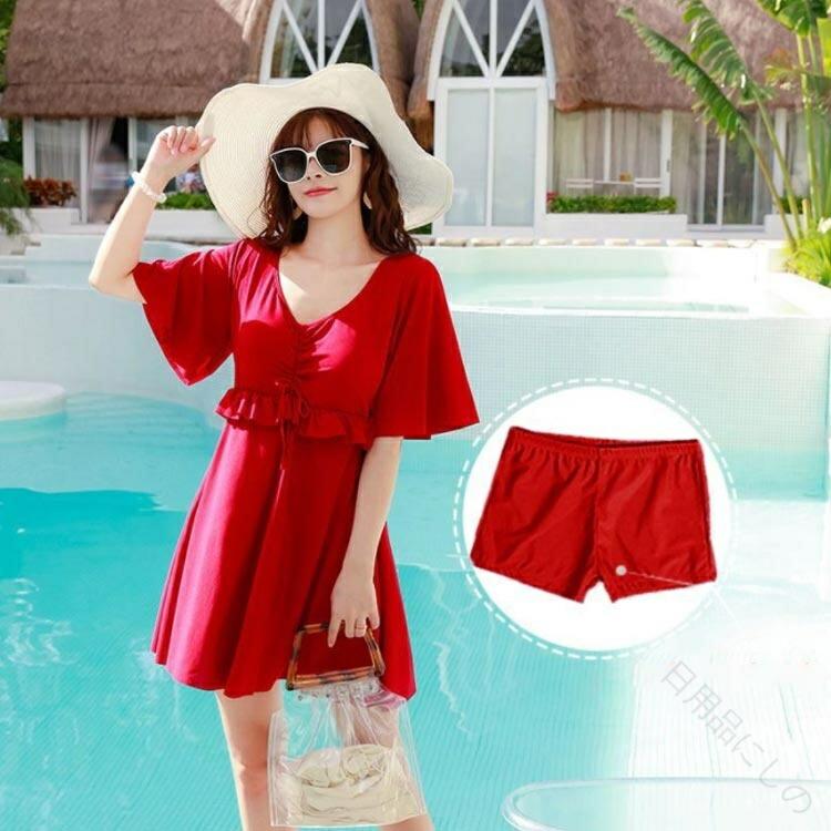 Swimming Suits - マタニティ 水着 セット 上下セット ワンピース ボトムス ショートパンツ ハーフパンツ 水陸両用 薄手 速乾 ウエストゴム 産前 産後 春 夏 ゆったり 楽ちん 臨月 妊婦 カジュアル ルームウェア フィットネス