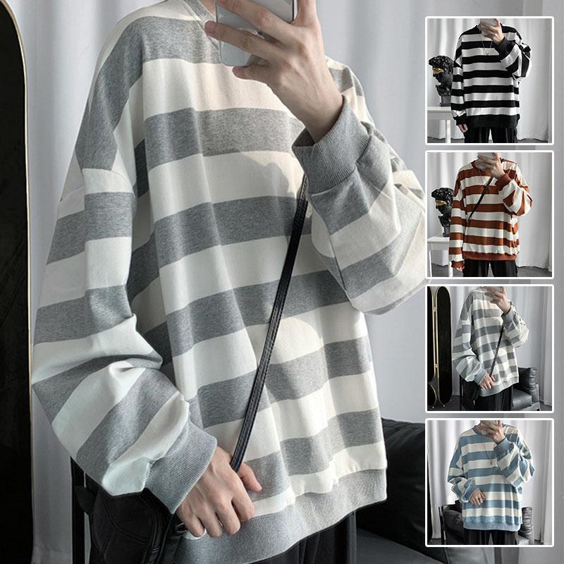 乐天商城 - 長袖Tシャツ メンズ ボーダー柄 Tシャツ ロンT ロングTシャツ カジュアル 大きいサイズ 秋服