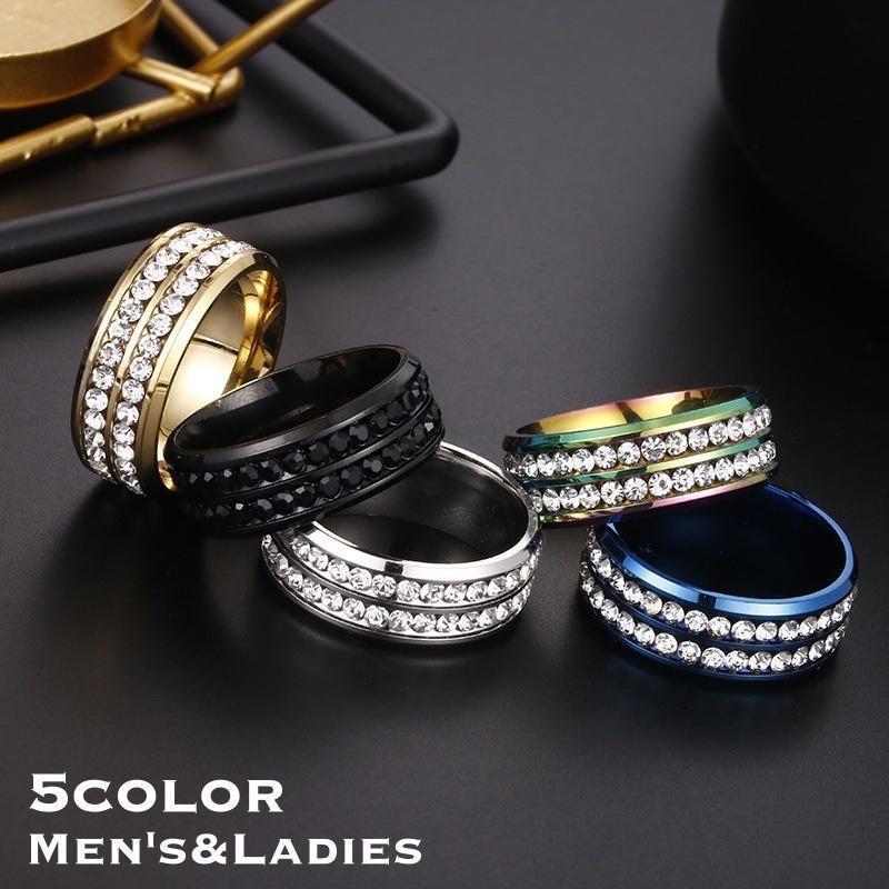 其它 衣服 - リング 指輪 ユニセックス メンズ レディース アクセサリー ファッションリング ラインストーン キラキラ ゴージャス カジュアル お洒落 かわいい