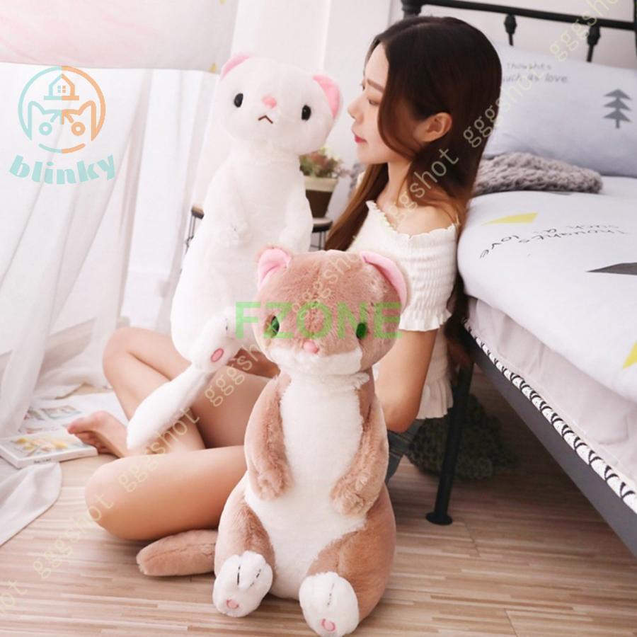 Rakuten - フェレットぬいぐるみ 巨大 抱き枕 縫い包み 大きい 可愛い動物 添い寝枕 座る姿 ふわふわ お人形 女の子 萌え萌え プレゼント 置物 店飾り 男女兼用 女の子