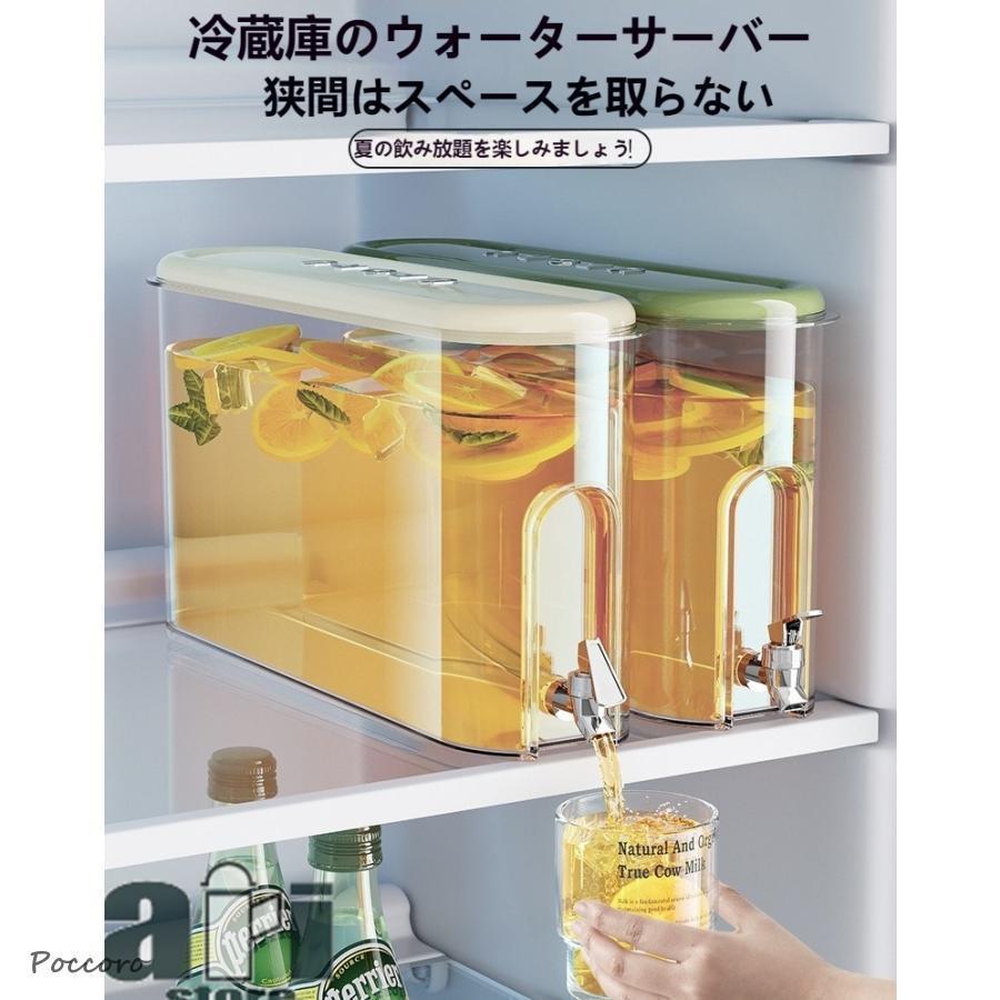 麦茶ポット ピッチャー お茶ポット冷水筒 冷蔵庫ポット 蓋付き 大容量 4L 透明 ドリンクサーバー 広口 卓上 冷蔵庫ジャグ 蛇口付き 冷..