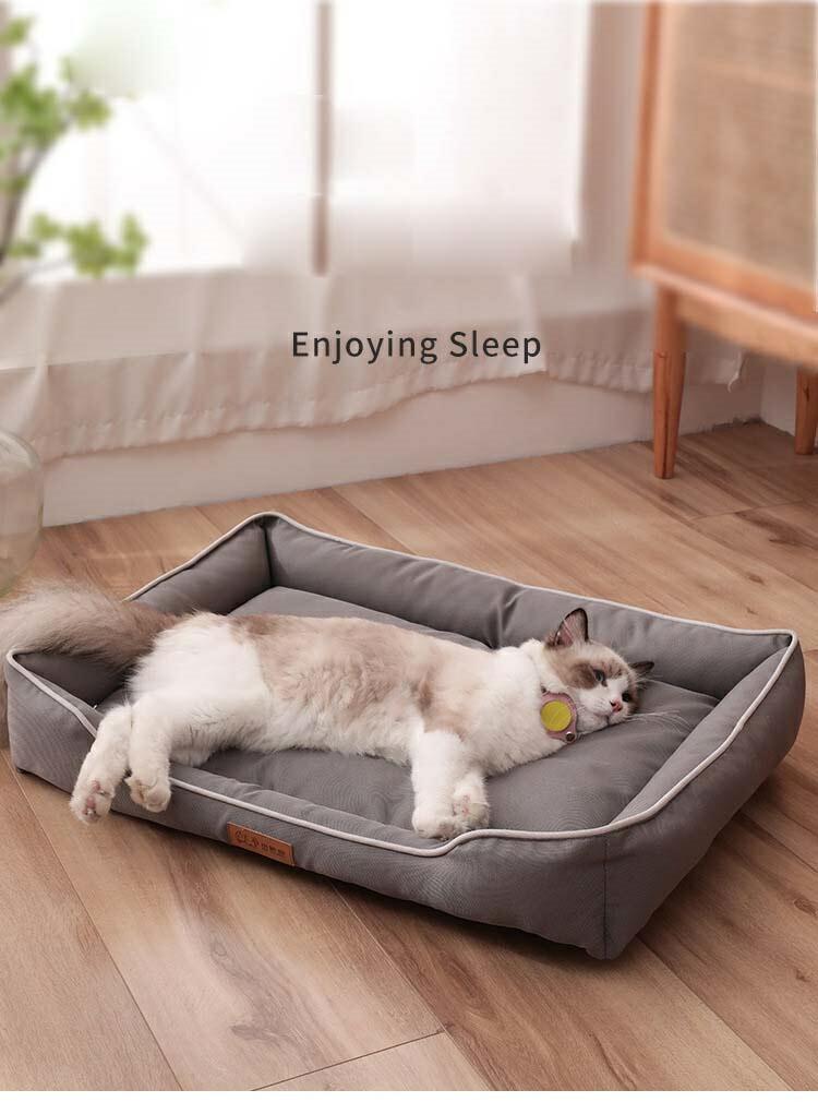 乐天商城 - ペットベッド 猫 犬 洗える クッション ペットハウス ソファー ふわふわ 猫用 小型犬用 ネコベッド キャットハウス 犬用ベッド ペット用寝袋 ペット用品 保温防寒 おしゃれ 暖かい 可愛い ぐっすり眠る 犬猫兼用 滑り止め 柔らかい もこもこ 春夏秋冬