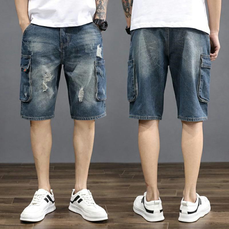 Rakuten - ショートパンツ メンズ デニム ハーフパンツ ゴルフパンツ ショーツ 短パン ダメージ加工 デニムパンツ スキニーデニム チノパンツ スリム カジュアル ジーンズ ジーパン ジョガー パンツ ストリート系 半ズボン ボトムス おしゃれ 父の日 夏物
