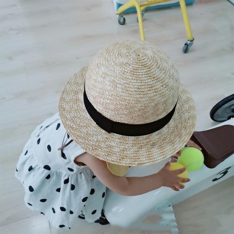 女の子 男の子 麦わら帽子 UVカット 紫外線対策 つば広 春夏 子供 キッズ おしゃれ...