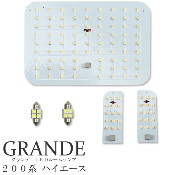 送料無料200系ハイエースTRH200LEDルームランプ新機能色合い・明るさ変更機能付きHIACE車