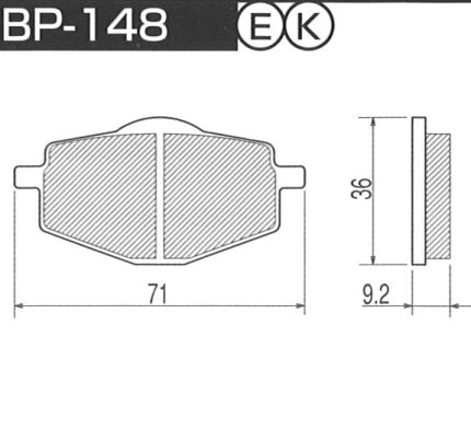 ハイパーカーボンパッド 改 BP-148 フロントディスク プロジェクトミュー（Project μ） DT200R 年式：88-90年 シングルディスク