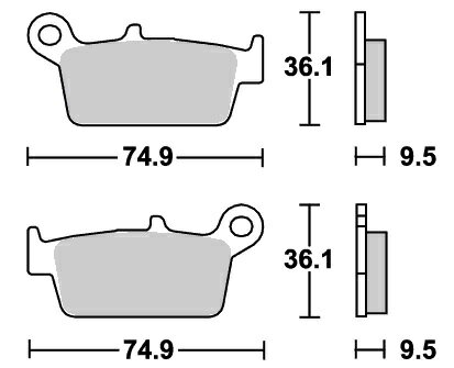 CR125R オフロード（シンター）ブレーキパッド リア用 604SI SBS（エスビーエス）