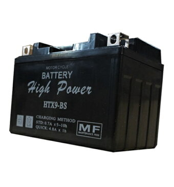 フォートラックス300EX HTX9-BS 液入り充電済 HighPowerバッテリー メンテナンスフリー（YTX9-BS互換） T・K-corporation