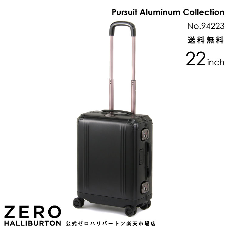 【安心の公式ストア 】 スーツケース ゼロハリバートン Pursuit Aluminum Collection 39リットル アルミ ブラック 2 3泊程度のご旅行に 22インチ 94223