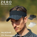 【安心の公式ストア】バイザー ゼロハリバートンゴルフ ZERO HALLIBURTON GOLF | ZHG-CAP 24 Men's | ZH Monogram Visor モノグラム柄 ブラック アイボリー 82549