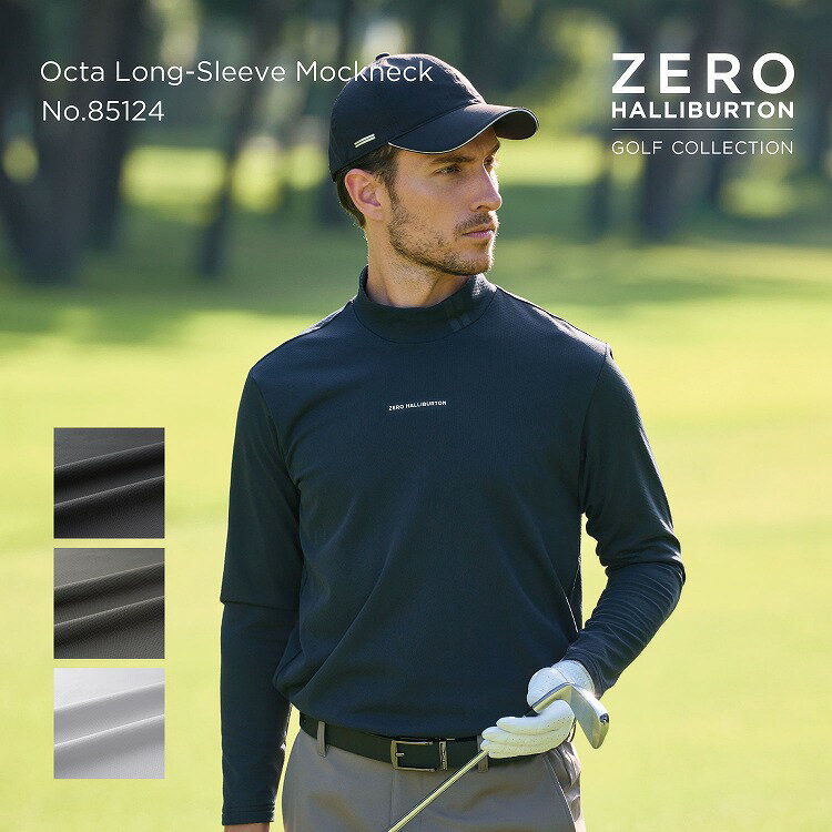 【安心の公式ストア】ゼロハリバートンゴルフ ZERO HALLIBURTON GOLF | ZHG-M5A8b | Octa Long-Sleeve Mockneck 秋冬 メンズウェア ゴルフウェア 長袖モックネックシャツ 85124