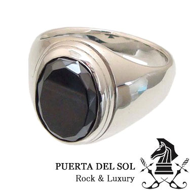 プエルタデルソル 指輪 メンズ PUERTA DEL SOL プエルタデルソル R1155OX ジェムストーン ヘマタイト オーバル リング 指輪 シルバー【ギフト包装-対応】