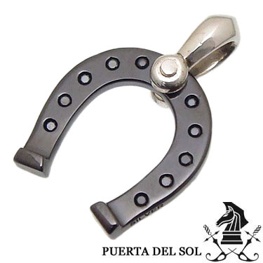 PUERTA DEL SOL PE1221BK プエルタデルソル 馬蹄　ホースシュー CZ ジルコニア ペンダント【ギフト包装_対応】