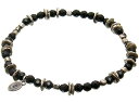 amp japan（アンプジャパン)11AHK-650 ブレスレットOnyx Beads Bracelet【ブラスビーズ/カットオニキス】アンティーク/ペアー/天然石メンズ/レディース/シルバー【パワーストーン】【ギフト包装-対応】