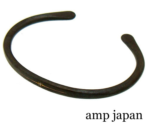 楽天ZERO LIMITamp japan（アンプジャパン）【16AO-320】真鍮 ブラック バングル ブレスレット【黒 燻し加工】【ダイヤモンド】【ギフト包装-対応】