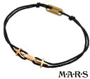 マーズ ブレスレット メンズ M・A・R・S(M.A.R.S/mars/マーズ)【M5451B ブラック コード】ブレスレット＆アンクレット【2サイズ展開】K10YG ゴールド【ギフト包装-対応】