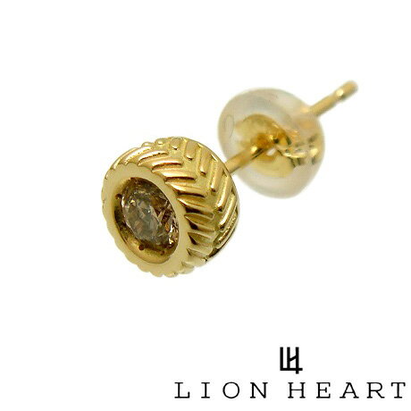 LION HEART ライオンハート 01EA0072CL 18金 ダイヤモンド ピアス K18YG 金 ゴールド ポスト ピアス