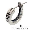 ライオンハート LION HEART ライオンハート 01EA0961SJ シルバー ハウル アラベスク クロッシング フープ ピアス ステンレス ポスト ピアス【ギフト包装-対応】