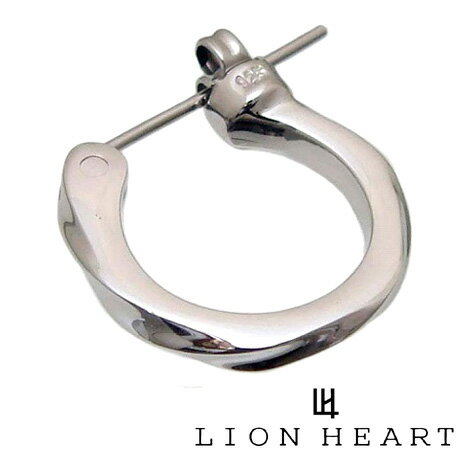 [3日以内に発送] LION HEART ライオンハート 01EA0961SB シルバー ツイスト クロッシング フープ ピアス ステンレス ポスト ピアス　メンズ レディース フープピアス lionheart ライオン ハート プレゼント クリスマス バレンタイン【ギフト包装-対応】