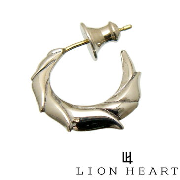 【あす楽対応】LION HEART ライオンハート 01EA0011SV シルバー フープ ピアス K18 金 ゴールド ポスト ピアス【ギフト包装-対応】