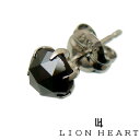 ライオンハート LION HEART ライオンハート 01EA0164BK プラチナ PT900 ブラック ダイヤモンド ピアス【ギフト包装-対応】