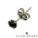  LION HEART ライオンハート 01EA0144BK プラチナ PT900 ブラック ダイヤモンド ピアス