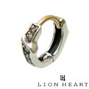 ライオンハート LION HEART ライオンハート 01EA0091CL シルバー エッジ フープ ピアス K18 金 ゴールド ポスト ピアス【ギフト包装-対応】