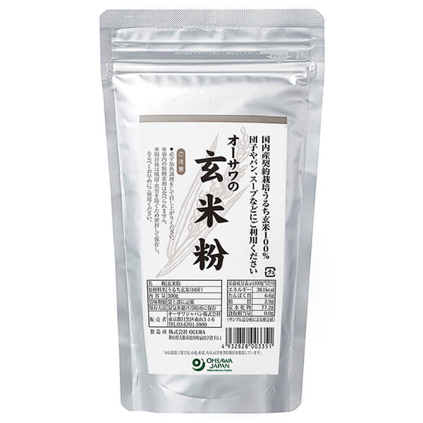 【3/5(木)限定！楽天カードでポイント最大11倍！】オーサワジャパン オーサワの玄米粉 300g 農薬不使用 秋田産玄米100％ 玄米粉 パン 菓子 料理用