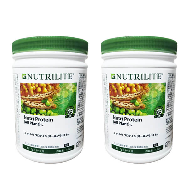 【マラソン限定！ポイント最大8倍！】アムウェイ ニュートリプロテイン オールプラント お得用900g（450g×2）