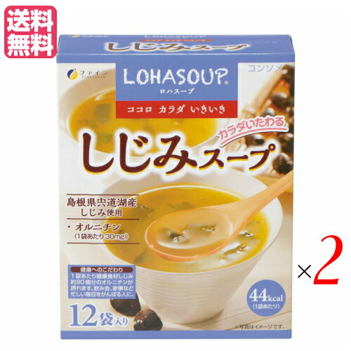 【BF限定!100円クーポン!学割2倍!】インスタントスープ 粉末スープ カップスープ ロハスープ LOHASOUP しじみスープ 12杯分 2セット ファイン...