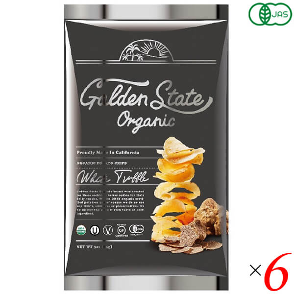 ポテトチップス ポテチ 無添加 Golden State Organic ゴールデンステートオーガニック 有機ポテトチップス ホワイトトリュフ85g 6袋セット