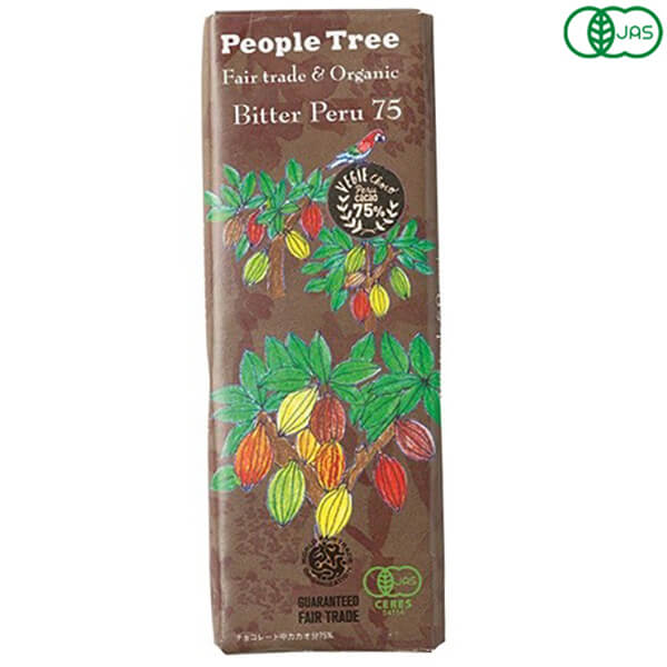 【BF限定！100円クーポン！学割2倍！】チョコ チョコレート ギフト ピープルツリー オーガニック チョコレート ビター・ペルー75 50g