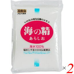 【お買い物マラソン！ポイント3倍！】塩 国産 海塩 海の精・あらしお 240g 2個セット 送料無料