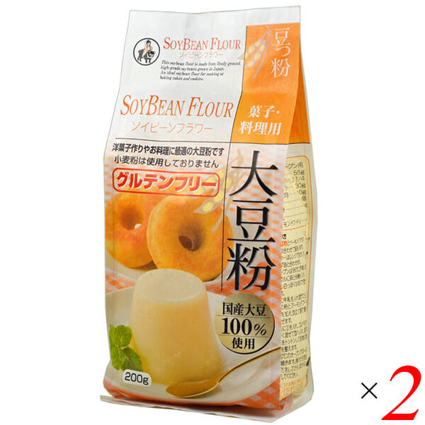 【スーパーSALE!ポイント2倍!100円クーポン】大豆粉 大豆 粉末 グルテンフリー 豆っ粉 大豆粉 200g 2個セット 山清 送料無料