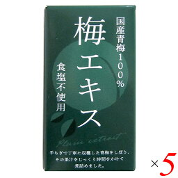 梅 青梅 ペースト 特別栽培梅エキス 王隠堂 65g 5個セット 送料無料