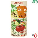 【スーパーSALE!100円クーポン!学割2倍!】光食品 有機フルーティ-Mixジュース プラス野菜 195g 6本セット