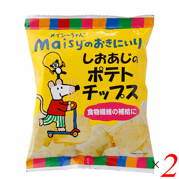 創健社 メイシーちゃんのおきにいり しおあじのポテトチップスは国内産じゃがいもを植物油（米油、パーム油）で香ばしく揚げた食べきりサイズのポテトチップス。 食物繊維の補給におすすめです。 素材の味を大切に調味料（アミノ酸）は使用しておりません...