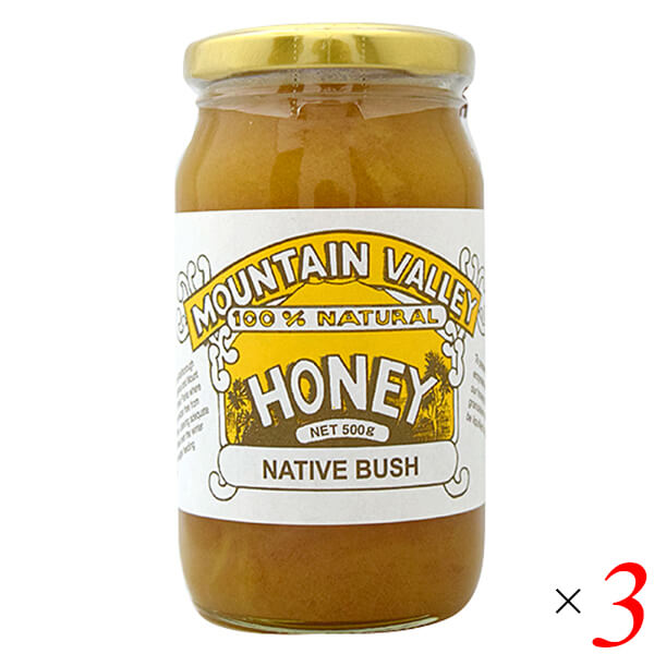 マウンテンバレー ネイティブブッシュ蜂蜜 500g 3個セット はちみつ ハチミツ 天然