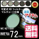 FOTOBESTWAY 可変式減光NDフィルターMC-Fader NDフィルター72mm【マルチコート仕様】