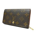 【中古】【良い】 Louis Vuitton ルイヴィトン モノグラム ポルトモネ・ビエトレゾール 財布 二つ折り財布 ユニセックス 小銭入れあり モノグラムキャンバス ゴールド金具 ブラウン M61730