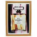 【中古】【非常に良い】 CHANEL シャネル No.5 香水 アートパネル アートボード アートポスター ヴィンテージポスター 昔の広告 インテリア レトロ オシャレ アンティーク調 額縁 B4サイズ