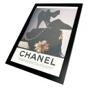 【中古】【非常に良い】 CHANEL シャネル アートパネル アートボード アートポスター ヴィンテージポスター 昔の広告 インテリア レトロ オシャレ アンティーク調 額縁 A4サイズ